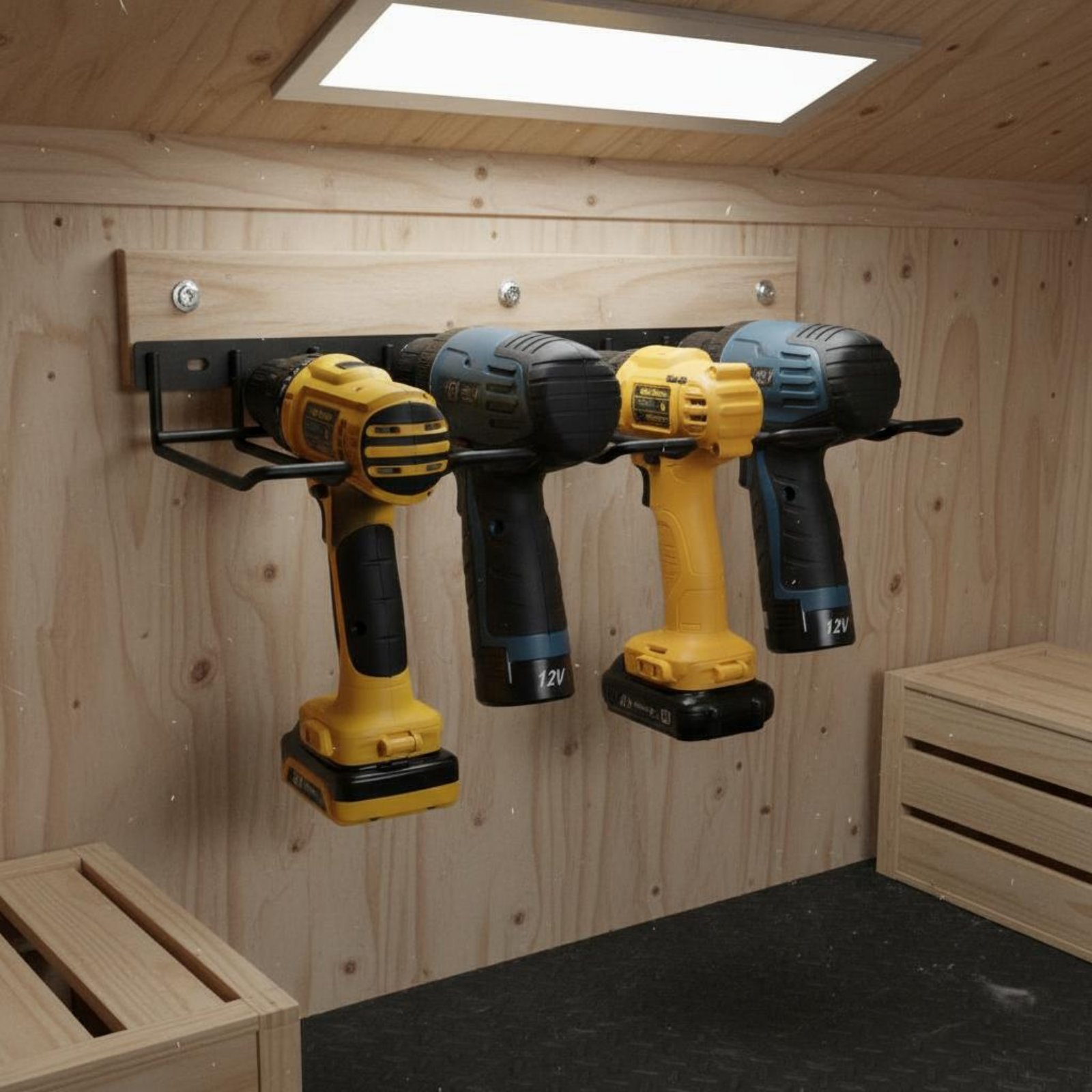 Tool Workshop - Wall Mount Drill Holder Easy Installation