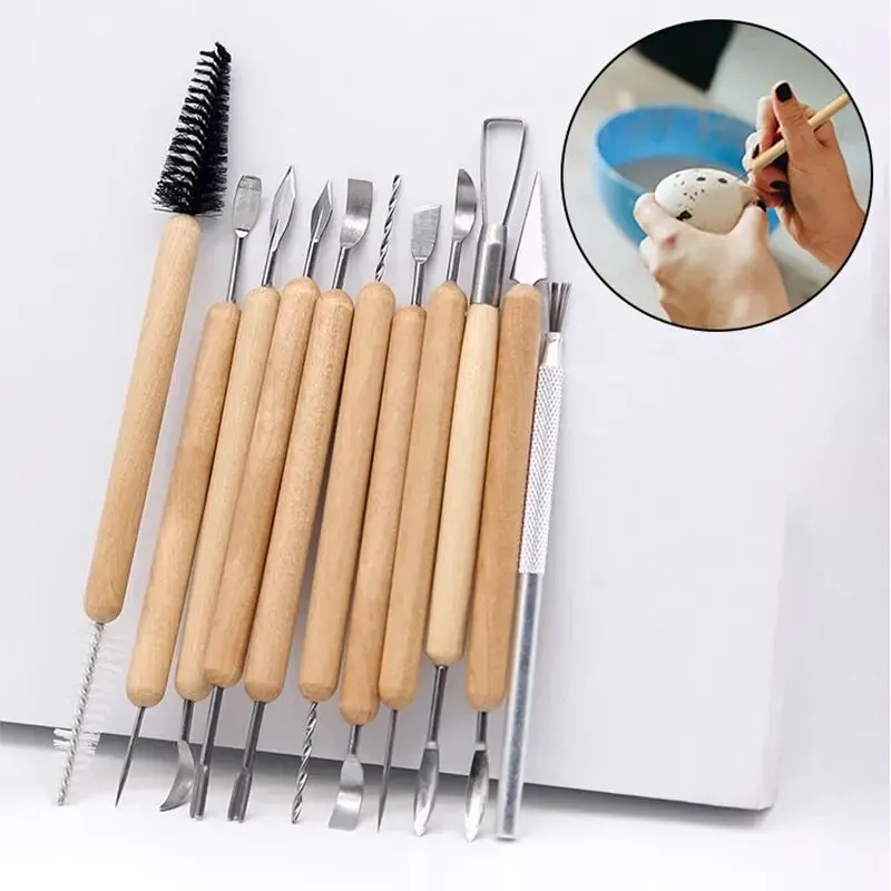 Chisel Set Wood - 11pcs/set Pottery Tools Wood Double-Ended Wire