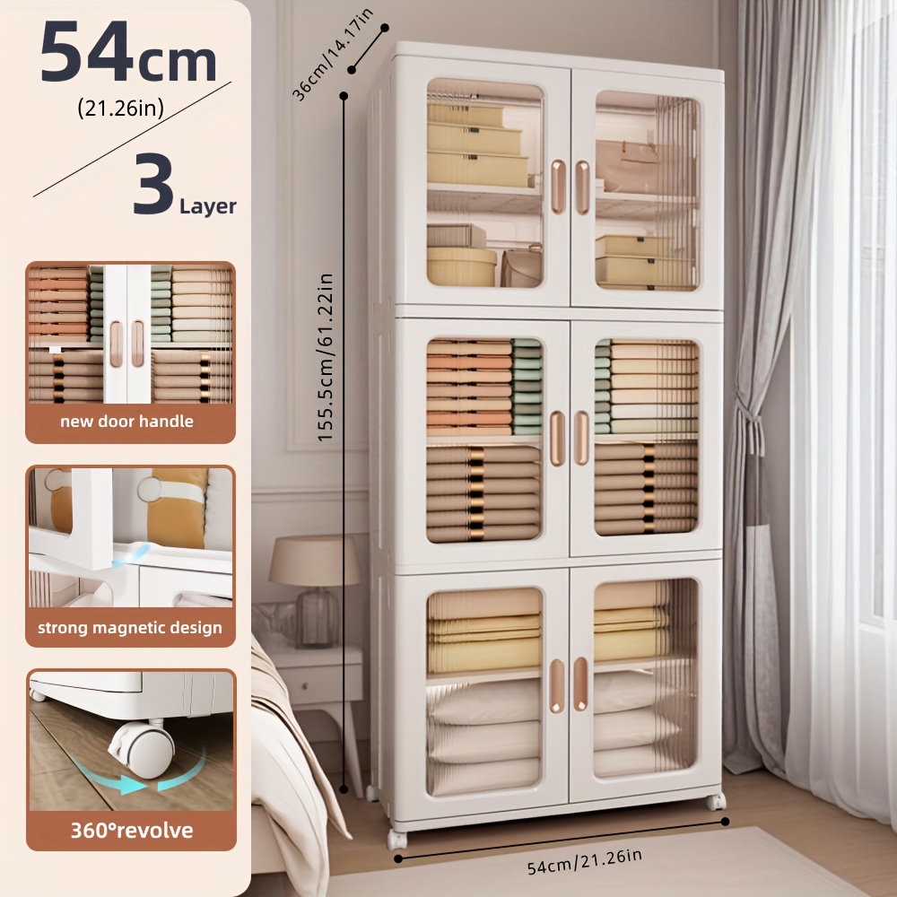 Tools For Garage - Large Capacity Closet Lockers, Stackable Rolling