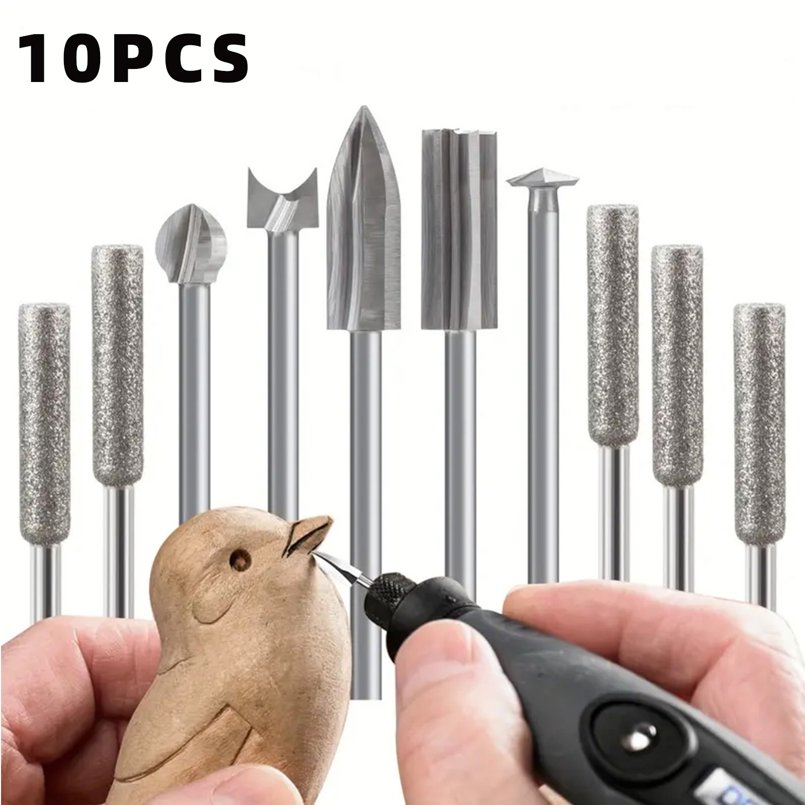 Chisel Set Wood - 10PCS Wood Carving Drill Bit Set