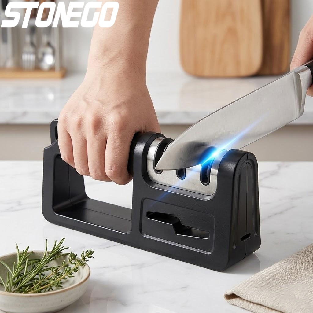 Workshop Tools Knife Sharpener - 4 in 1 Professional Knife Sharpener