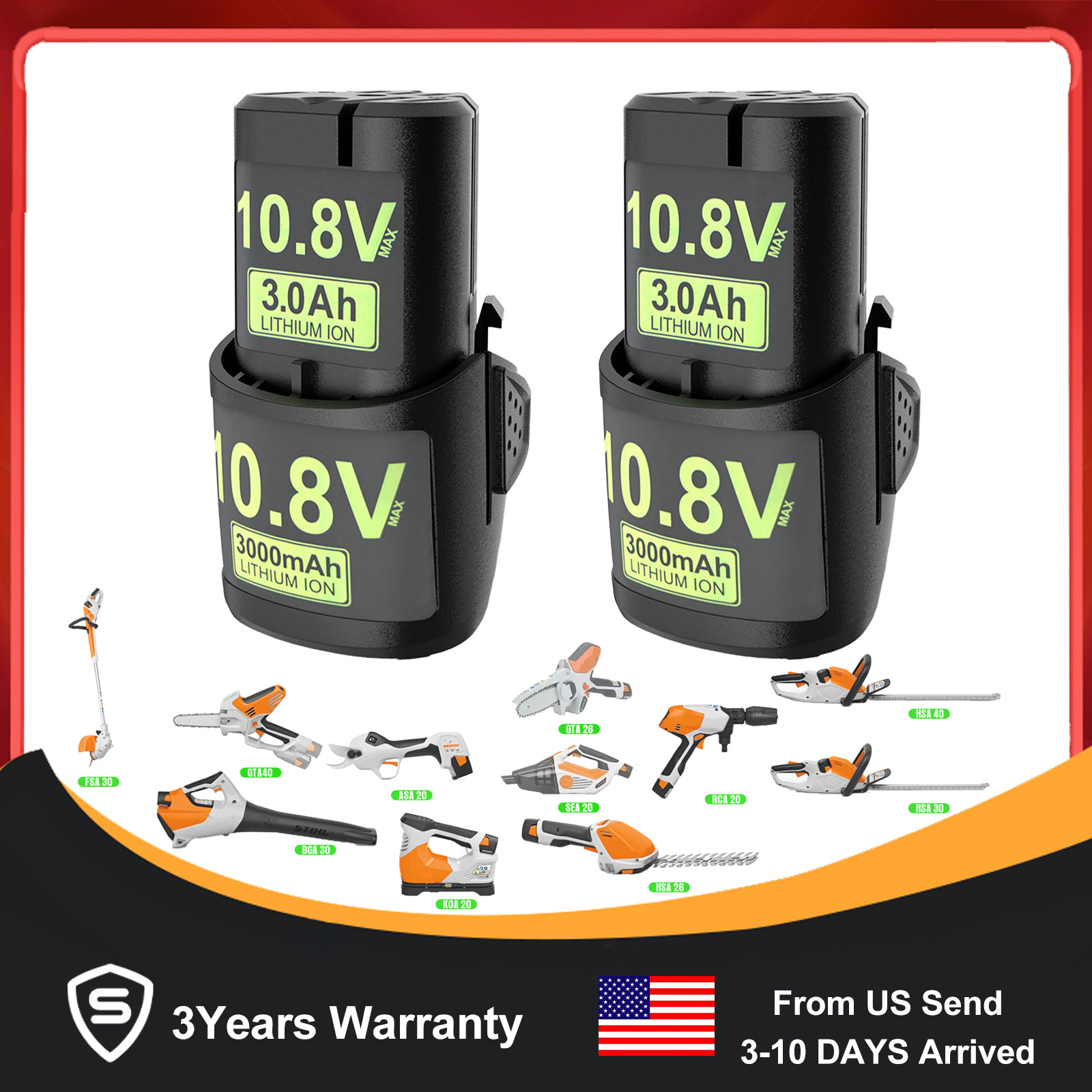 Tools Gta - Dreamdash 10.8V 3.0Ah Li-ion Battery Support
