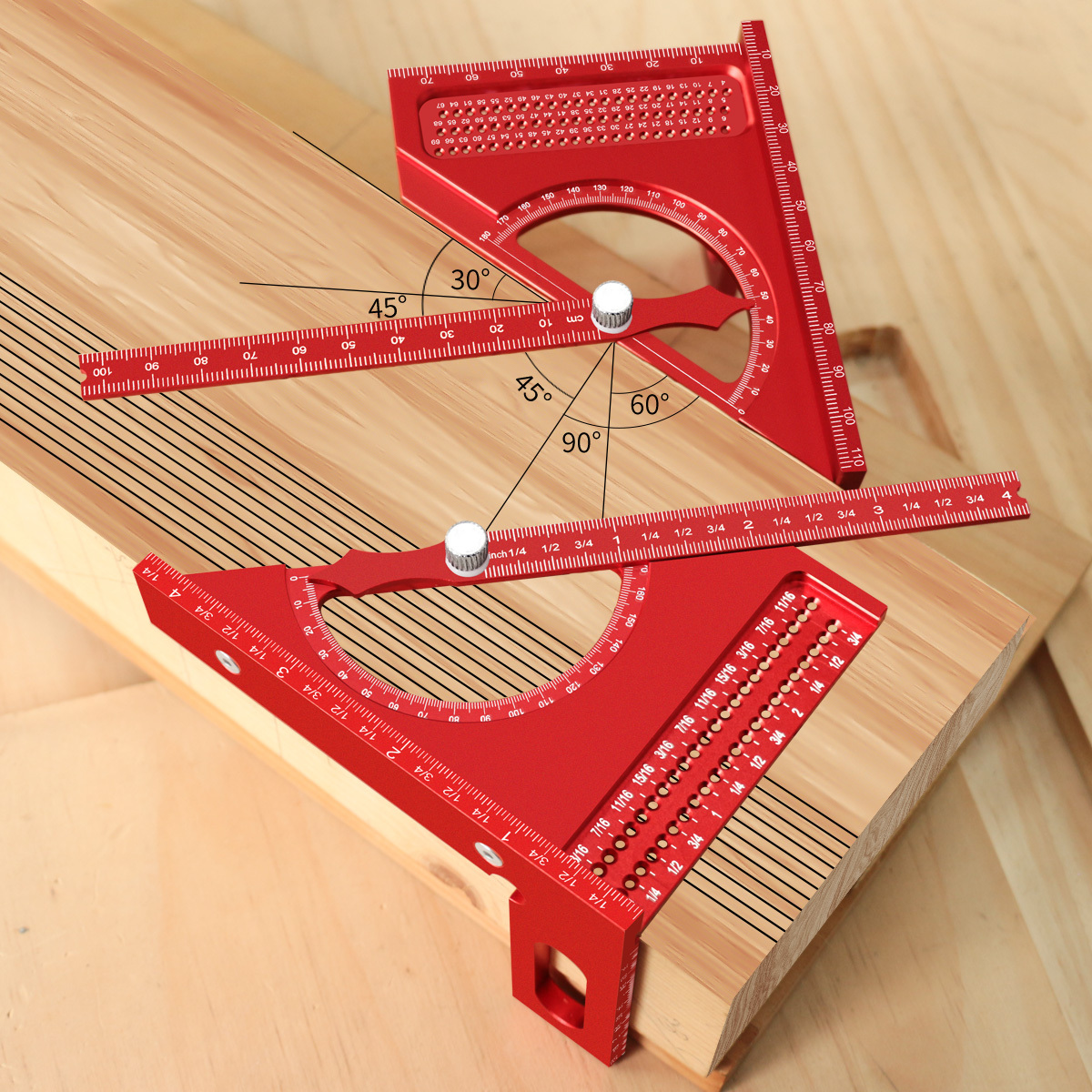 Dovetail Marking Guide - 3D Adjustable Carpentry Square Protractor With