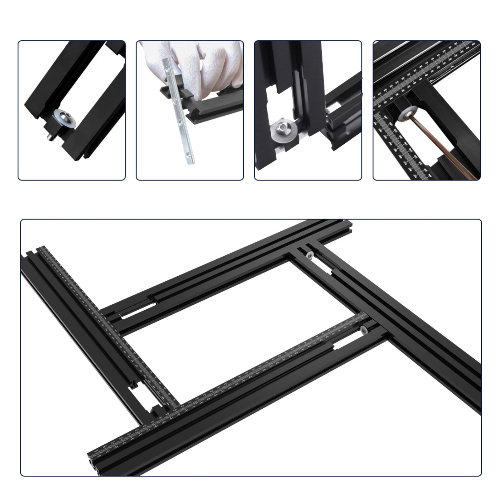 Marking Tools In Workshop - Routing Guide Tracks Measurement Markings Cutting