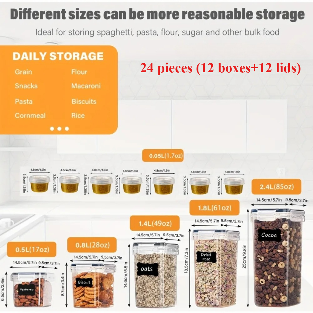 24Pcs Food Storage Containers  - Tool Chest Cabinet incelemesi ve fiyatı