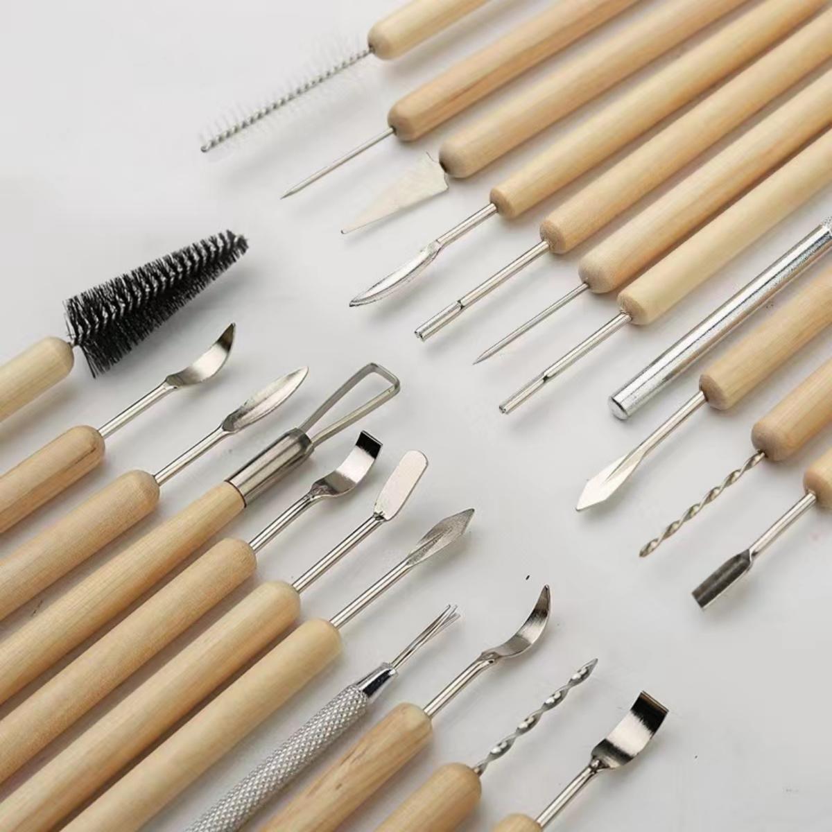 11pcs/set Pottery Tools  Wood  - Chisel Set Wood incelemesi ve fiyatı