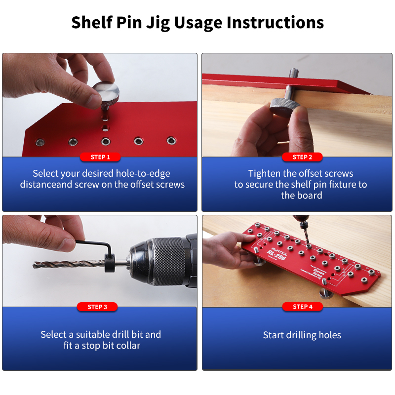 Shelf Pin Jig Set Aluminium Al - Dowel Jig Kit incelemesi ve fiyatı