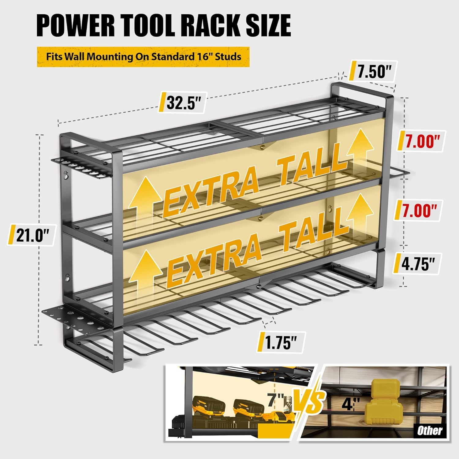 4-Tier Heavy Duty Power Tool O - Tools For Garage incelemesi ve fiyatı