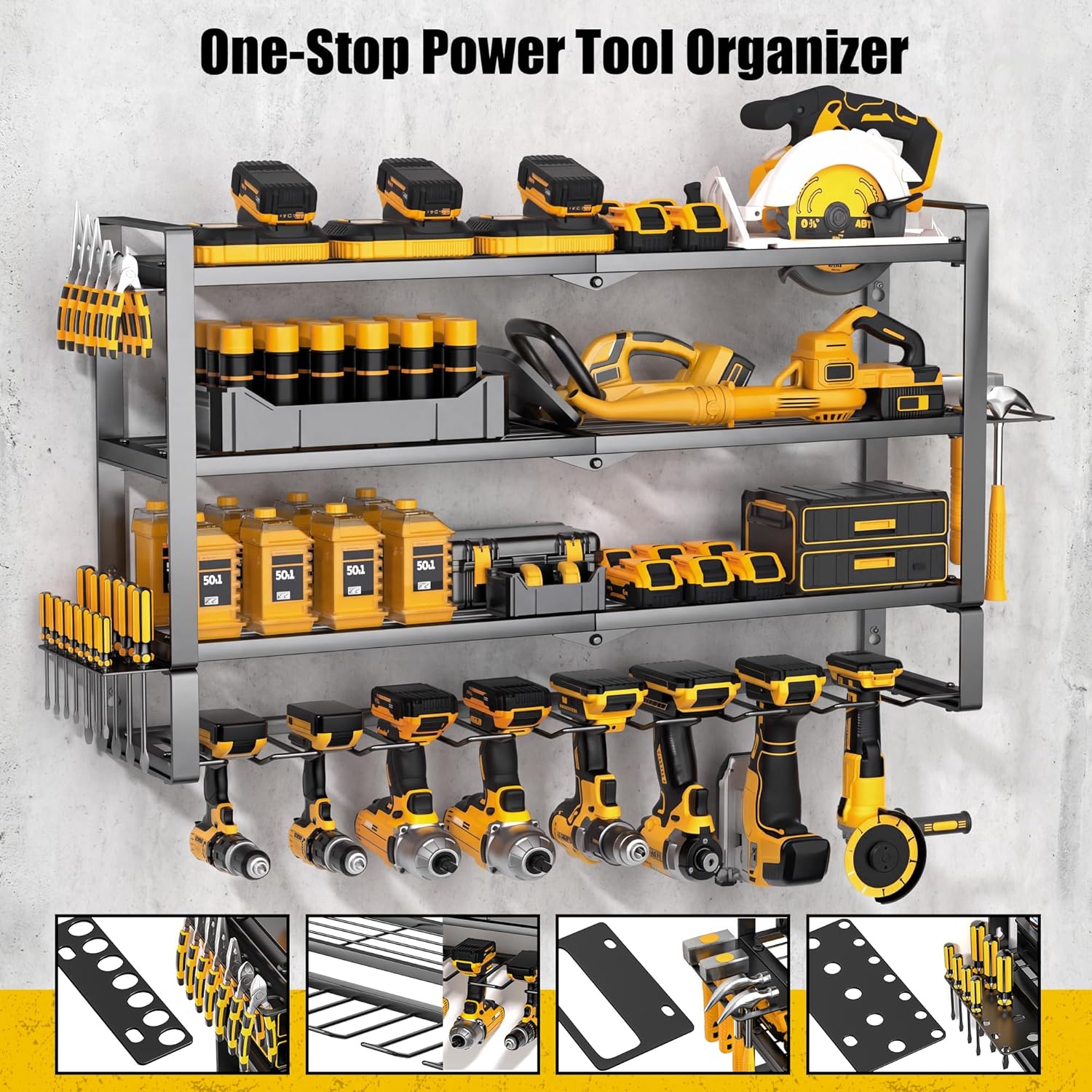 4-Tier Heavy Duty Power Tool O - Tools For Garage incelemesi ve fiyatı