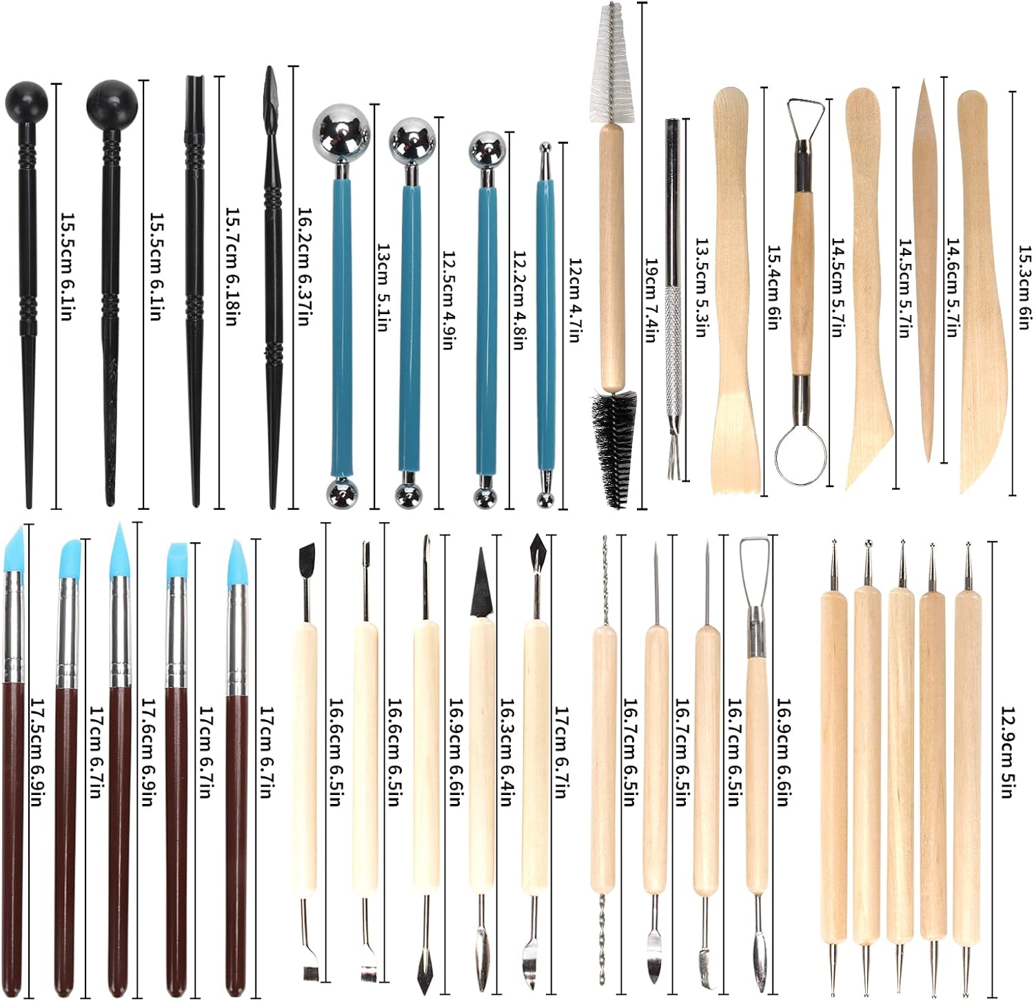 Pottery Clay Sculpting Tools K - Chisel Set Wood incelemesi ve fiyatı
