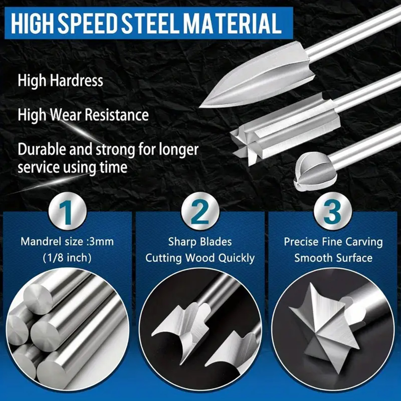 10PCS Wood Carving Drill Bit S - Chisel Set Wood incelemesi ve fiyatı