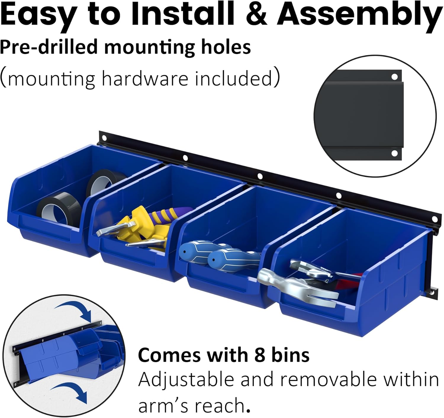 Wall Mounted Garage Storage Bi - Workshop Tools Hanging incelemesi ve fiyatı