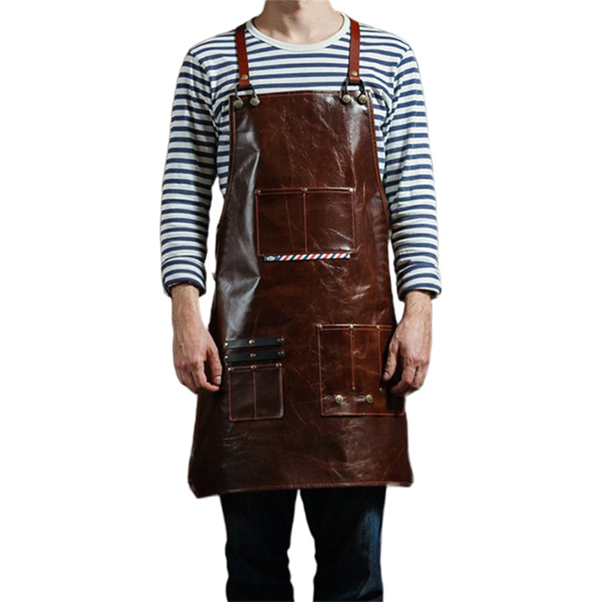 Men's Leather Work Apron with  - Workshop Cleaning Tools incelemesi ve fiyatı