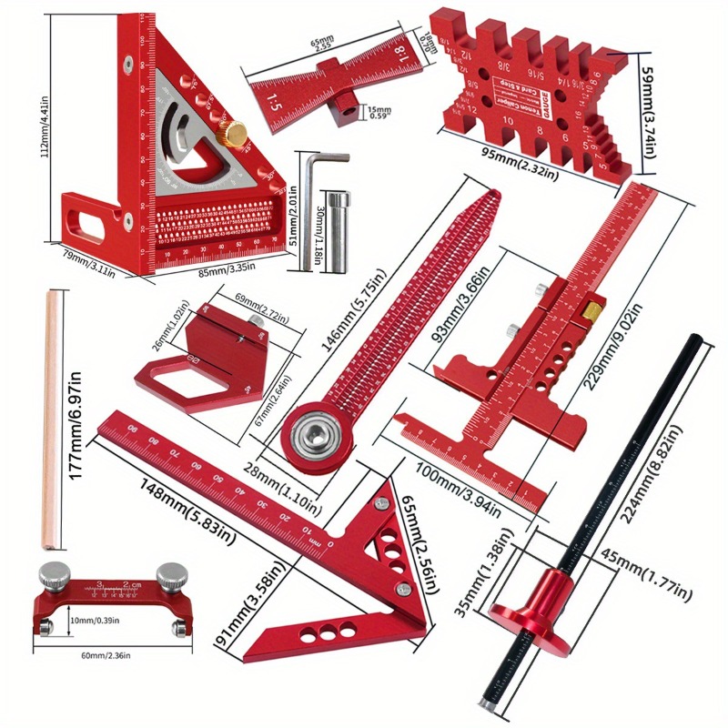 Workshop Carpenter Square Set  - Marking Tools In Workshop incelemesi ve fiyatı