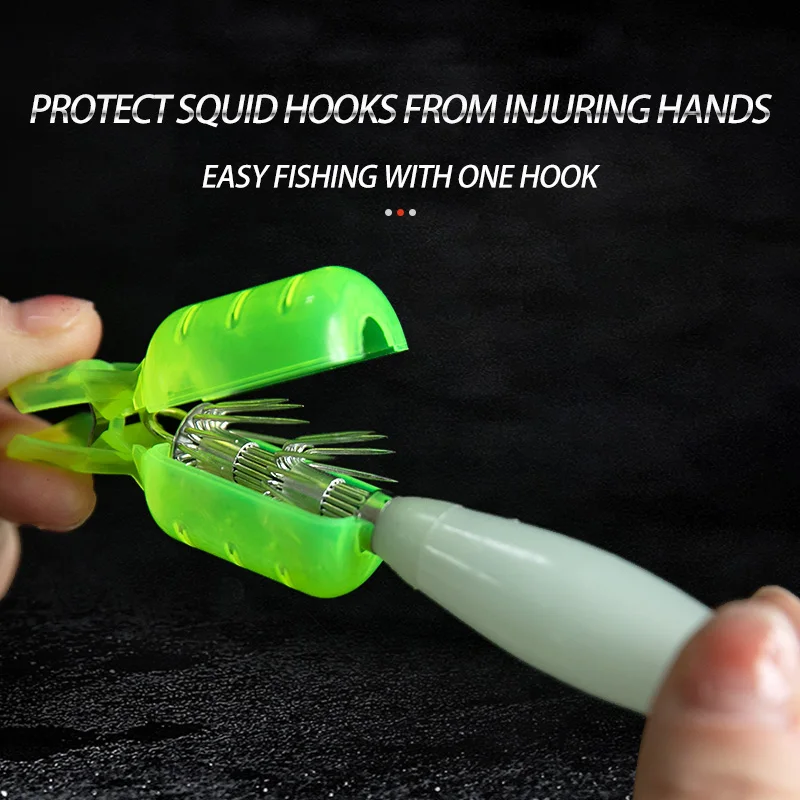 10Pcs/Lot Squid Jig Hook Cover - Dowel Jig Kit incelemesi ve fiyatı