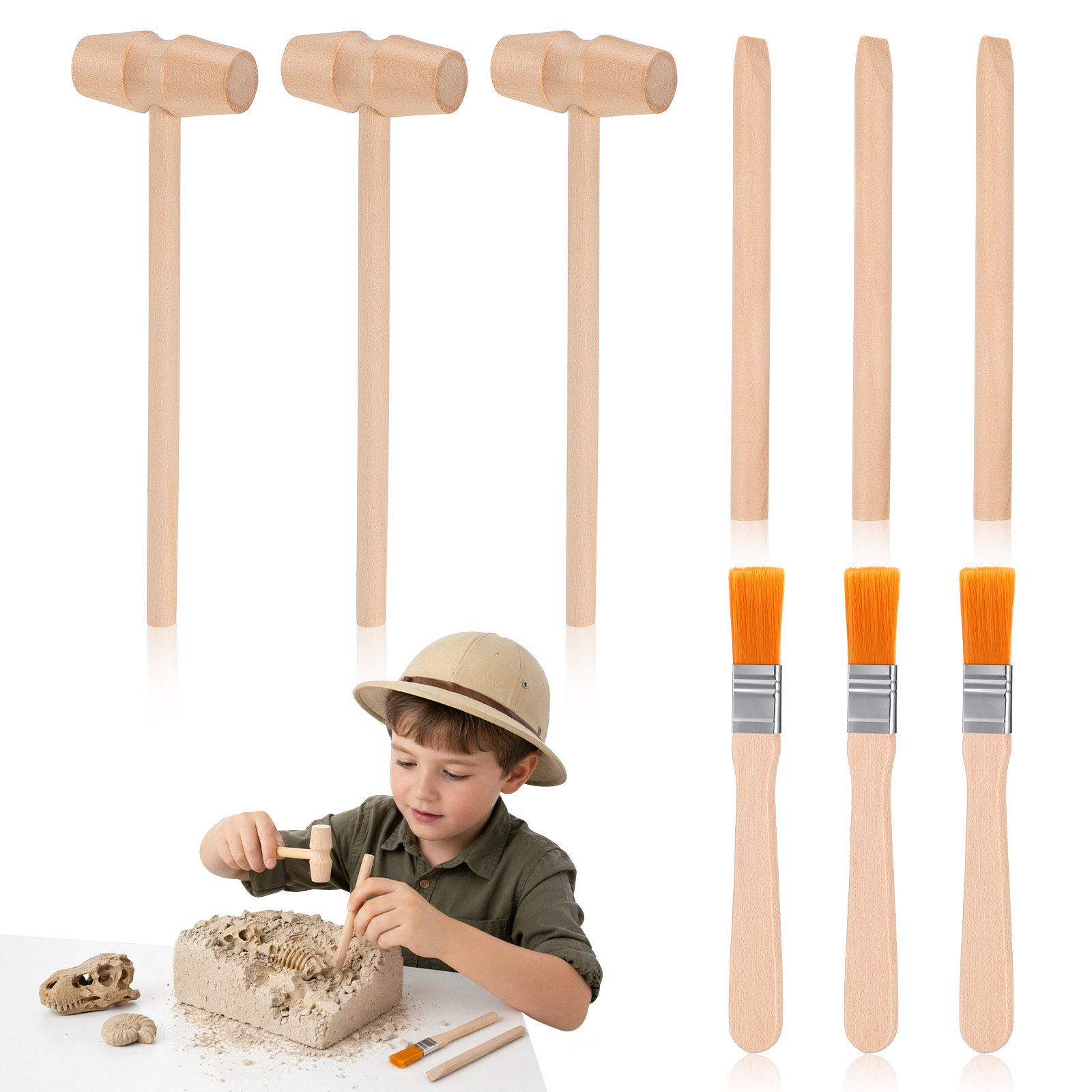 3Sets Dinosaur Digging Tools E - Chisel Set Wood incelemesi ve fiyatı