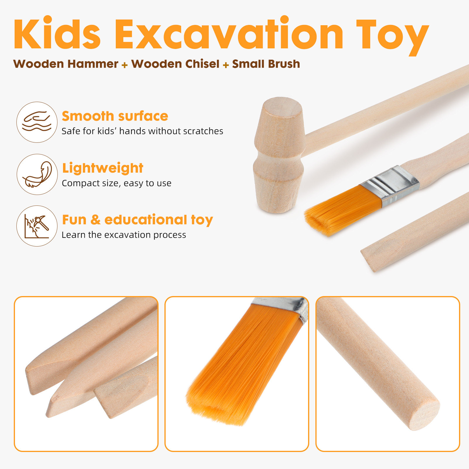 3Sets Dinosaur Digging Tools E - Chisel Set Wood incelemesi ve fiyatı