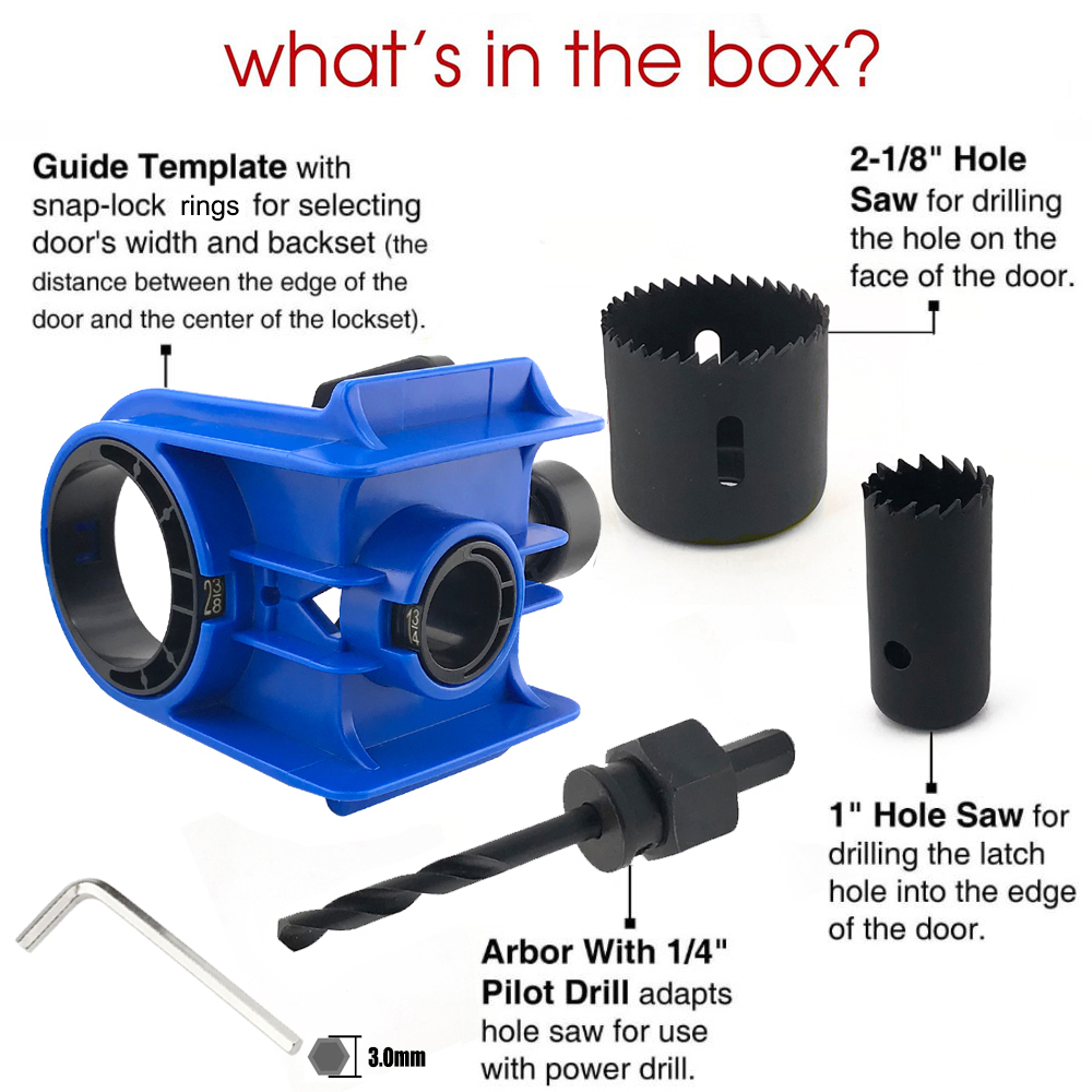Door Lock Installation Kit, Wo - Dowel Jig Kit incelemesi ve fiyatı