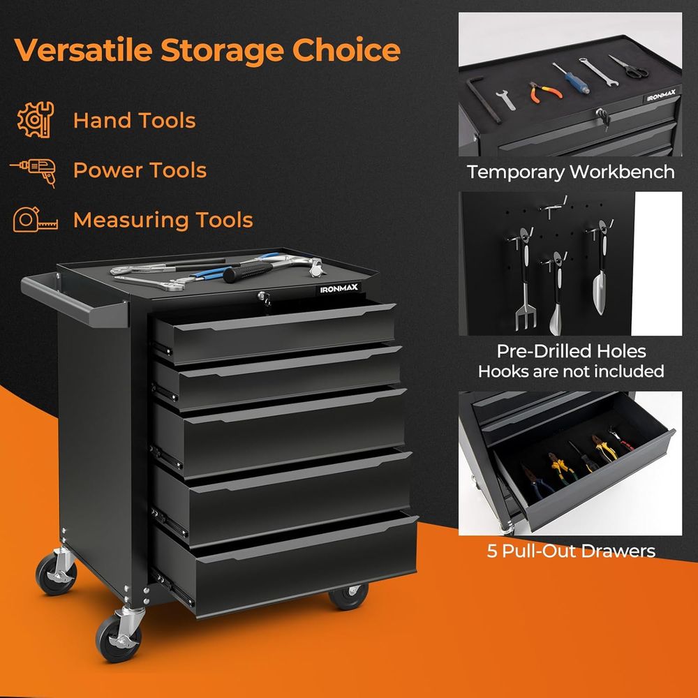 5-Drawer Steel Tool Chest with - Workshop Tools Hanging incelemesi ve fiyatı