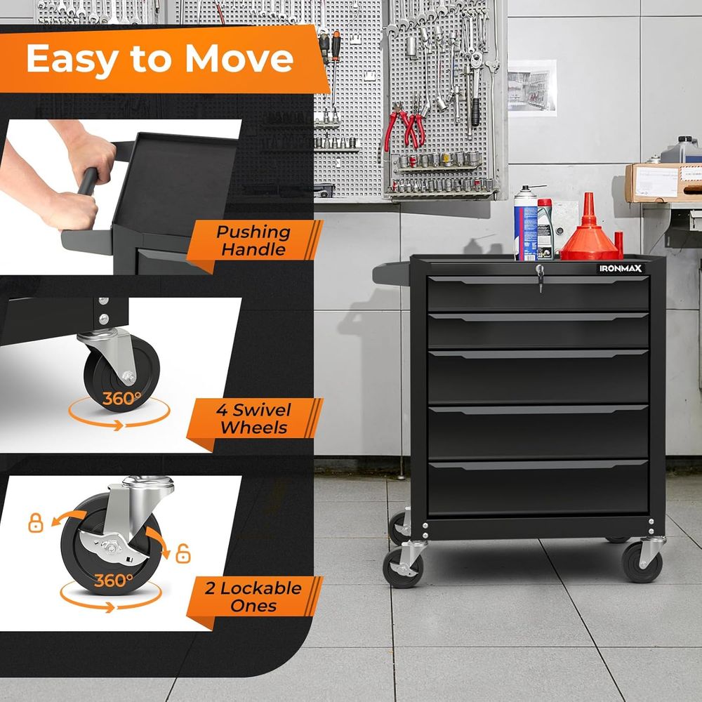 5-Drawer Steel Tool Chest with - Workshop Tools Hanging incelemesi ve fiyatı