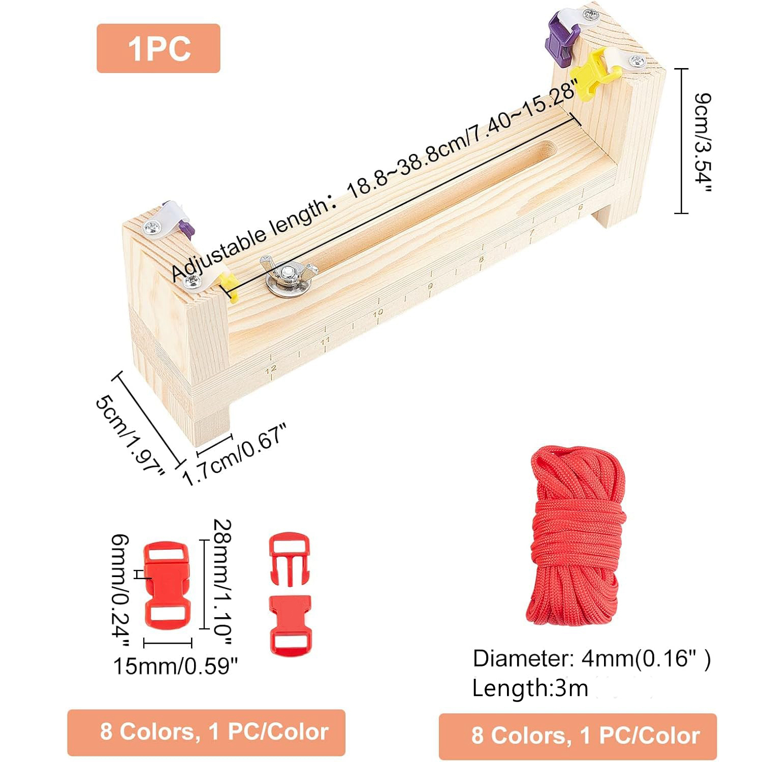 Wood Paracord Jig Bracelet Mak - Dowel Jig Kit incelemesi ve fiyatı
