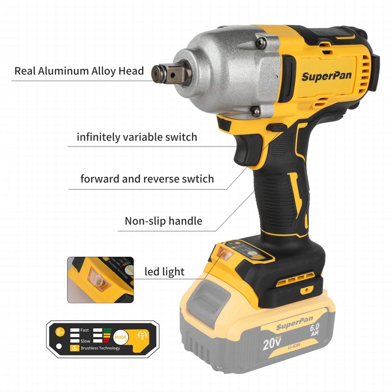 High Torque Cordless Impact Wr - Workshop Electric Tools incelemesi ve fiyatı